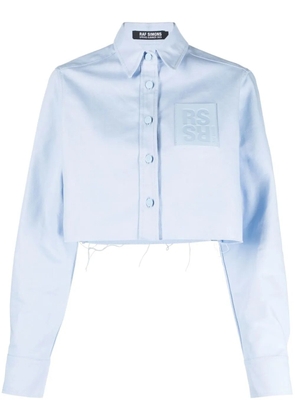 Raf Simons cropped cotton shirt - Blue