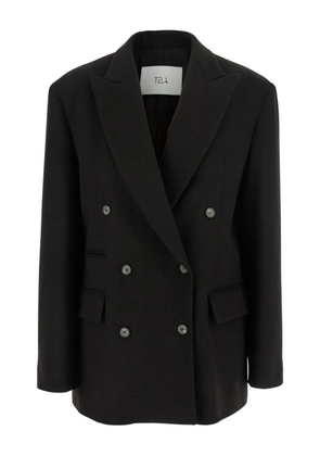 Tela Frost double-breasted blazer - Black