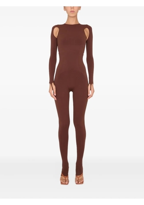 ANDREĀDAMO cut-out jumpsuit - Brown