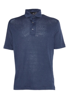 Filippo De Laurentiis linen polo shirt - Blue