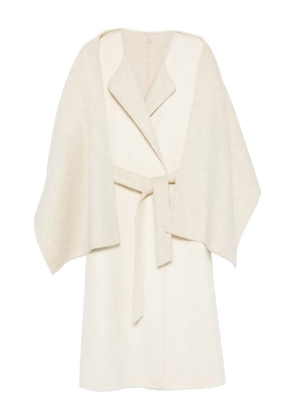 P.A.R.O.S.H. scarf-detail belted coat - White