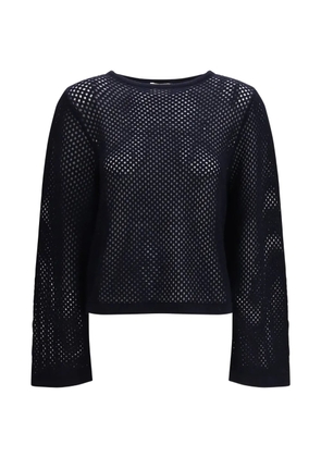 Allude boatneck knit sweater - Black