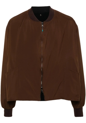4SDESIGNS reversible cropped bomber jacket - Brown