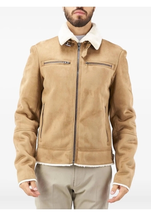 Patrizia Pepe trimmed-collar bomber jacket - Brown