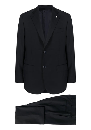 LUIGI BIANCHI MANTOVA single-breasted virgin-wool suit - Blue