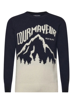 MC2 Saint Barth logo-graphic sweater - Blue