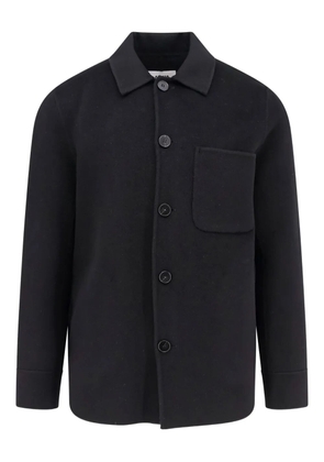 ALPHA STUDIO buttoned-up wool coat - Black