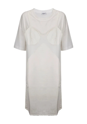 Vaquera slip T-shirt midi dress - White