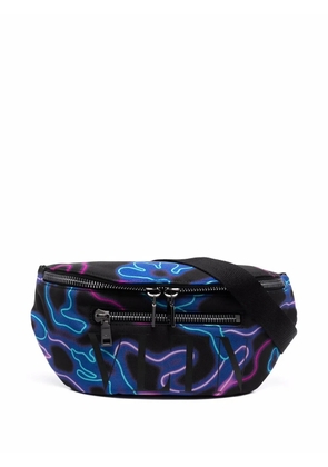 Valentino Garavani Neon Camou-print belt bag - Black