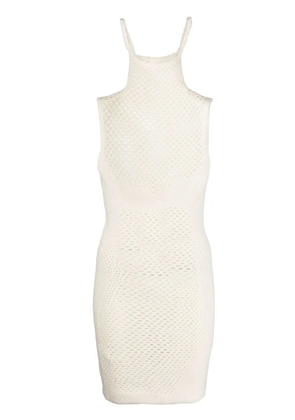 Isa Boulder Map crochet minidress - White