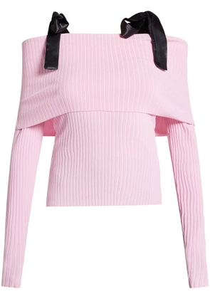 ROTATE BIRGER CHRISTENSEN off-shoulder strap sweater - Pink