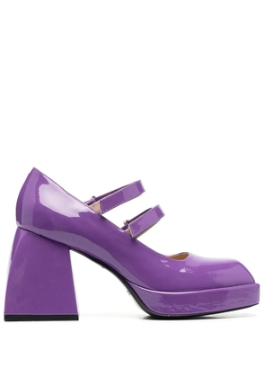 Nodaleto 85mm square-toe pumps - Purple