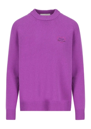 Giada Benincasa embroidered-logo cashmere sweater - Purple