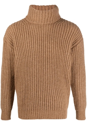 Roberto Collina roll-neck chunky-knit jumper - Brown
