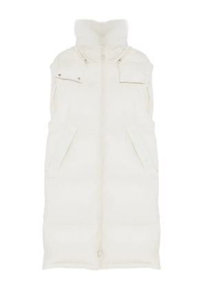 Yves Salomon detachable-hoodie gilet - White