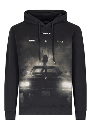 DONDUP graphic hooded hoodie - Black