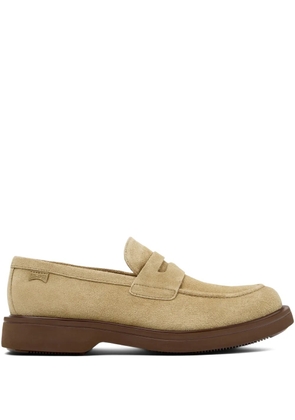 Camper Norman penny-detail suede loafers - Neutrals