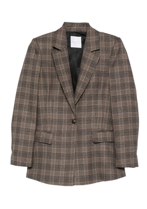 Cenere GB check-print blazer - Brown