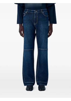 Jean Paul Gaultier cut-out cotton jeans - Blue