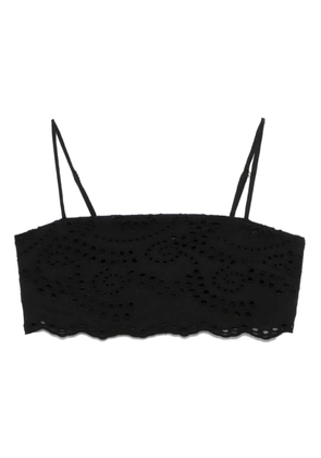 MC2 Saint Barth broderie anglaise top - Black