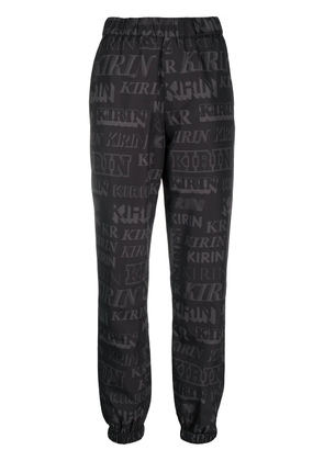 Kirin logo-print straight-leg track pants - Black
