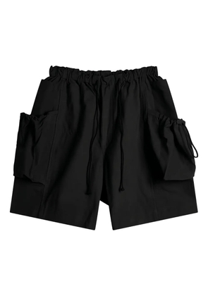 STORY mfg. Salt elasticated-waist cargo shorts - Black