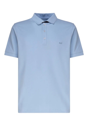 Fay logo-embroidered polo shirt - Blue