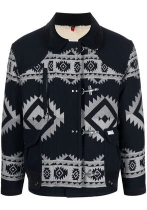 Fay geometric three-pocket jacket - Blue