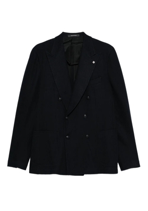 Tagliatore double-breasted striped jacket - Blue