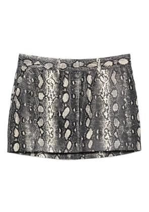 Michael Michael Kors snakeskin-print miniskirt - Neutrals