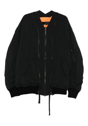 Isabel Benenato zip-detail bomber jacket - Black