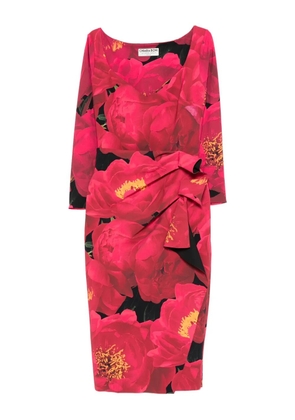 CHIARA BONI La Petite Robe floral-print draped dress - Pink