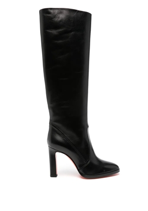 Santoni 95mm leather boots - Black
