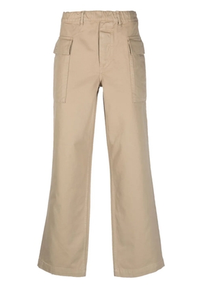 Sunflower straight-leg cropped trousers - Green