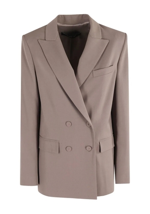 Federica Tosi double-breasted peak-lapel jacket - Brown