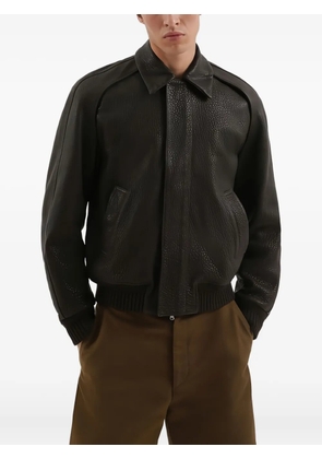 1989 STUDIO press-stud leather jacket - Black