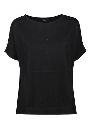 Aragona rolled-sleeve cotton T-shirt - Black