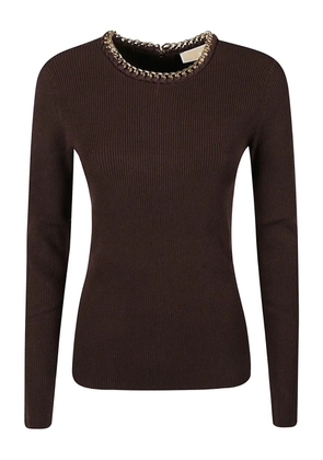 Michael Kors chain ribbed sweater - Brown