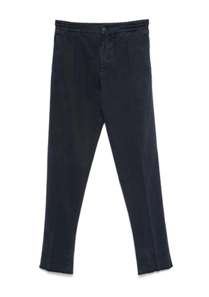 Kiton pleated frayed trousers - Blue