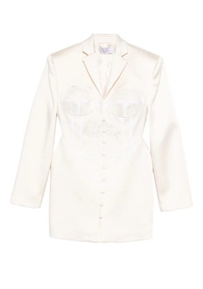 Giuseppe Di Morabito lace-overlay jacket - White
