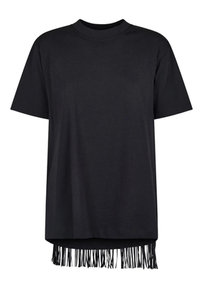 Sportmax fringe-detail T-shirt - Black