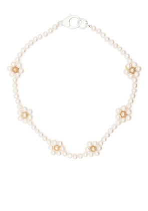 Hatton Labs faux-flower pearl necklace - White