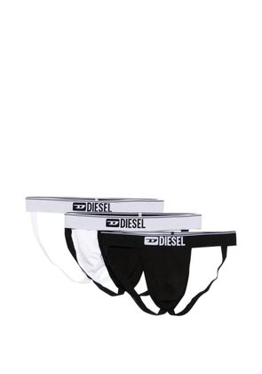 Diesel logo-waistband briefs (pack of three) - White