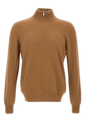 Gran Sasso half-zip turtleneck sweater - Brown