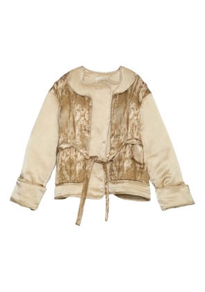 Muller Of Yoshiokubo tie-waist panelled jacket - Neutrals