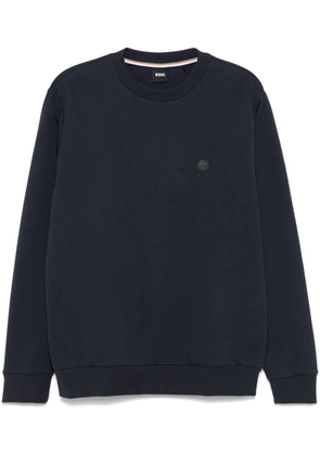 BOSS crew-neck sweatshirt - Blue