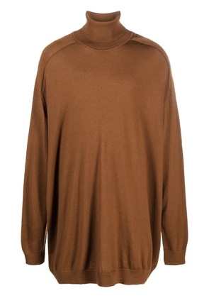 Société Anonyme roll-neck longline wool jumper - Brown
