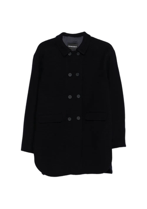 Emporio Armani textured coat - Blue