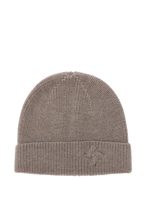 Tagliatore logo-embossed beanie - Brown