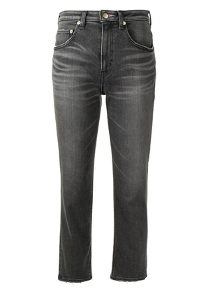 Tu es mon Tresor The Rose quartz cropped jeans - Black